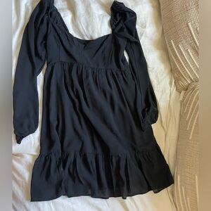 Abercrombie baby doll dress black